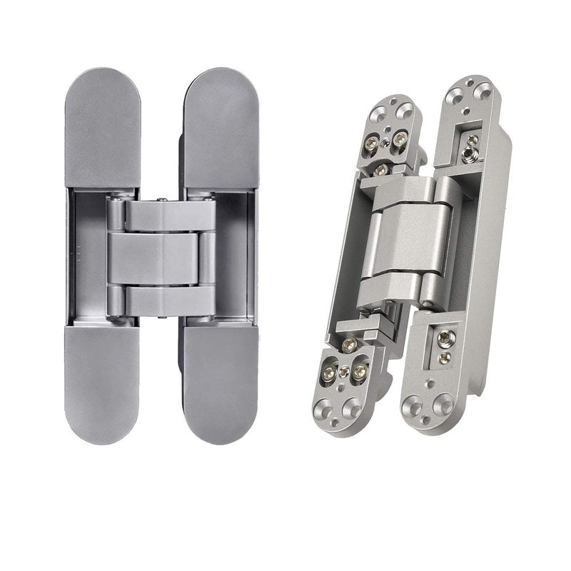 TamBee Invisible Hinges Hidden Door Hinges Concealed Door Hinges, Outswing Hidden Door Hinge 3 Way Adjustable Butt Hinge 7inch 2PCs - Image 1